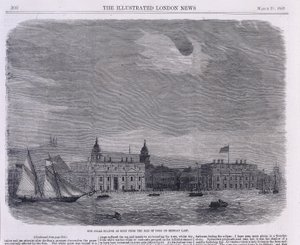 Zaćmienie Słońca widziane nad Królewskim Obserwatorium, Greenwich, 1858 autorstwa Unbekannt