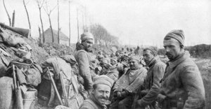 Żołnierze francuskiego pułku Zouave między Lizarne i Boesinghe, Belgia, 24 kwietnia 1915 r autorstwa Unbekannt