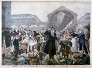 Stoisko z zupami na targu Les Halles rano, 1897 autorstwa Unbekannt
