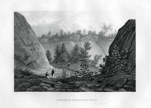 Źródło wodospadów Passaic, New Jersey, 1855 autorstwa Unbekannt
