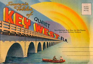 Teczka z pamiątkami z Quaint Key West Fla. - New Highway, c1940 autorstwa Unbekannt