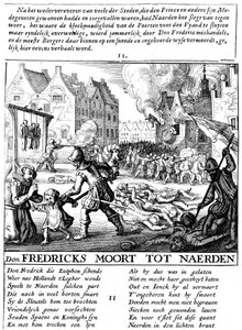 Hiszpańskie wojska podpalają budynki i masakrują podczas hiszpańskich rządów w Holandii, 1567-73 autorstwa Unbekannt
