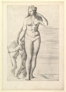 Rzymskie lustro wspaniałości: Wenus i Eros, 1561 autorstwa Unbekannt