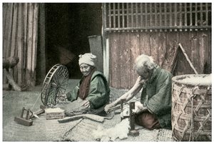 Przędzenie bawełny, Japonia, 1904 autorstwa Unbekannt