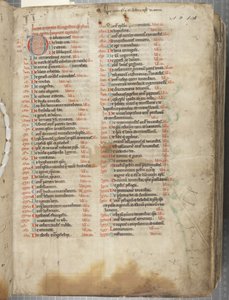 Św. Augustyn z Hippony „Opera”, Fol 2 recto, ok. 1200 (pióro i atrament na pergaminie) autorstwa Unbekannt