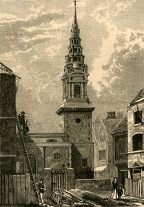 Kościół St. Brides, Fleet Street, 1824, 1897. autorstwa Unbekannt