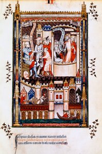 Św. Denis, Św. Rustyk i Św. Eleuteriusz w więzieniu, 1317 r. autorstwa Unbekannt