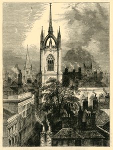 St. Dunstans-in-the-East, ok. 1872 r. autorstwa Unbekannt