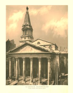 St George, Bloomsbury, Widok od południowego wschodu, połowa końca XIX wieku. autorstwa Unbekannt