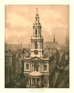 St Mary-le-Strand, Widok od zachodu, połowa końca XIX wieku. autorstwa Unbekannt