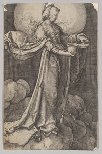 Św. Maria Magdalena w chmurach odwrócona kopia.n.d. autorstwa Unbekannt