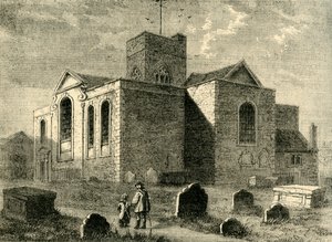 Kościół św. Mikołaja, Deptford, ok. 1878 r. autorstwa Unbekannt