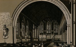 Kościół św. Mikołaja, wnętrze, ok. 1880 r. autorstwa Unbekannt
