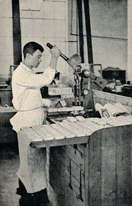 Tłoczenie bloków mydła, c1917 autorstwa Unbekannt