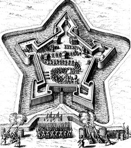 Star Fort broniony przez oblężoną fosę, 1617-1619 autorstwa Unbekannt
