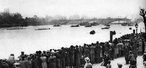 Start regat Oxford i Cambridge Boat Race, Londyn, 1926-1927 autorstwa Unbekannt