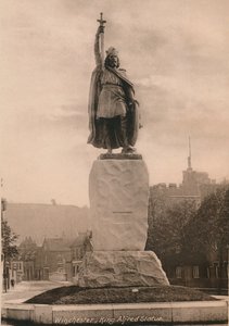Posąg króla Alfreda Wielkiego, Winchester, Hampshire, początek XX wieku autorstwa Unbekannt