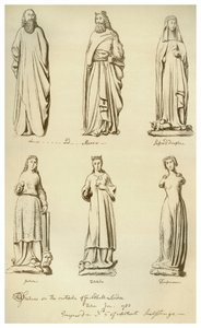 Posągi dawniej na zewnątrz Guildhall, City of London, 1783 1886 autorstwa Unbekannt