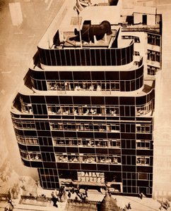 Stal, beton i szkło tworzą nowoczesne budynki, 1935. autorstwa Unbekannt