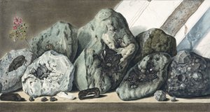Kamienie i kryształy z Wezuwiusza, ok. 1770 autorstwa Unbekannt