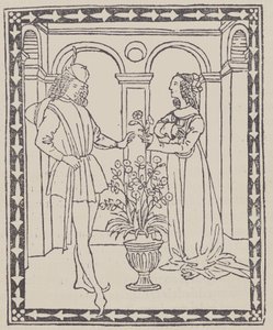 Opowieść o dwojgu kochankach Opowieść o dwojgu kochankach, ca. 1495-1500. autorstwa Unbekannt