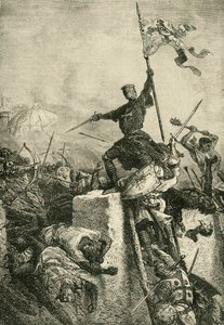 Szturm na Konstantynopol przez Baldwina, hrabiego Flandrii, 1204, 1890. autorstwa Unbekannt