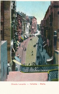 Strada Levante - Valletta - Malta, c1900 autorstwa Unbekannt