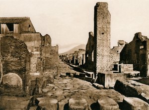 Strada Stabiana, Pompeje, Włochy, ok. 1900 autorstwa Unbekannt