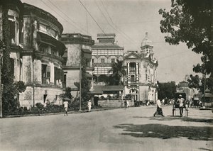 Strand Road, Rangun. - Poczta, Imperial Bank of India. Urząd Celny w oddali, 1900. autorstwa Unbekannt