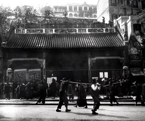 Scena uliczna, Hongkong, 1900 autorstwa Unbekannt