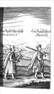 Streltsy z Georga Adama Schleissinga Ci pod Czaarenem w Reussland Ivan i Peter Alexewiz, 1693 autorstwa Unbekannt