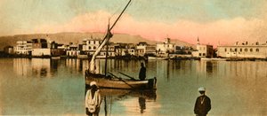 Suez - Widok toun podczas wysokich wód, c1918-c1939. autorstwa Unbekannt