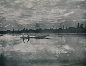 Zachód słońca nad jeziorem Dal, Kaszmir, 1936. autorstwa Unbekannt