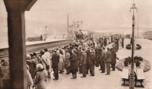 Sympatyczne zainteresowanie Royal Funeral Train na stacji Welwyn, 1936 autorstwa Unbekannt