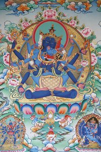 Tantrisme: tybetańska bogini tantryczna. Klasztor Kopan, Katmandu, Nepal autorstwa Unbekannt
