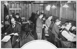 Pokój taśm i telegrafów gazety Daily Express, Londyn, ok. 1900 1903 autorstwa Unbekannt