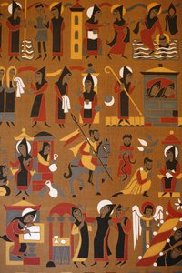 Gobelin w opactwie Saint-Pierre de Solesmes: Życie św. Benedykta, Solesmes, Francja autorstwa Unbekannt