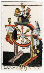 Karta tarota Koła Fortuny, Noblet Tarot, XVII wiek. autorstwa Unbekannt