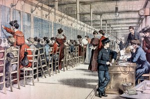 Centrala telefoniczna, Paryż, 1904 autorstwa Unbekannt