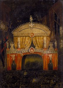 „Bar Temple oświetlony na ślub księcia Walii, 11 marca 1863” autorstwa Unbekannt