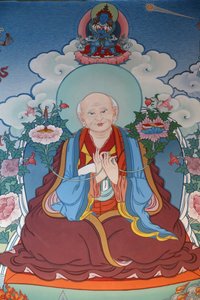 Świątynia Tysiąca Buddów kongregacja Dashang Kagyu Ling Malarstwo modlącego się mnicha, La Boulaye, Francja autorstwa Unbekannt