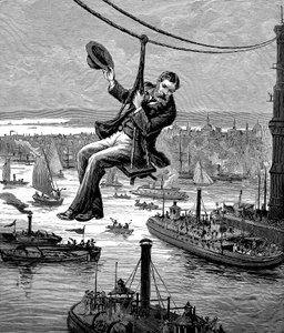 Testowanie kabli na Brooklyn Bridge, c1900 autorstwa Unbekannt