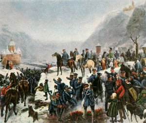 1. Armia Śląska przekracza Ren pod Kaubem, 1 stycznia 1814, 1936. autorstwa Unbekannt