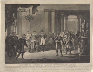 Abdykacja Napoleona w Fontainebleau, 1814 autorstwa Unbekannt