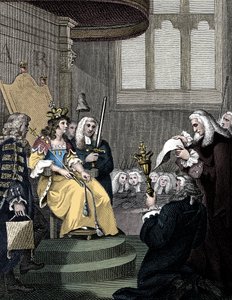 Akt unii między Anglią a Szkocją czytany przed królową Anną, 1826 r. autorstwa Unbekannt
