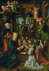 Adoracja Dzieciątka Jezus, prawdopodobnie 1496-1502. autorstwa Unbekannt