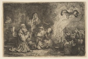 Anioł odchodzący z rodziny Tobiasza, 1641. autorstwa Unbekannt