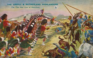 Górale z Argyll i Sutherland. Cienka czerwona linia w kominiarce, 1854, 1939 autorstwa Unbekannt