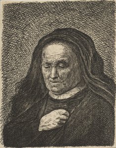 Matka Artysty z ręką na piersi, XVIII w., XVIII w. autorstwa Unbekannt