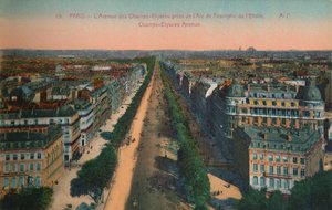Avenue des Champs-Elysees, Paryż, ok. 1920 autorstwa Unbekannt